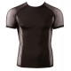 Black raglan shirt with powernet inserts at the sides. 80% polyamide, 20% elastane.