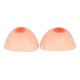 Skin-coloured silicone breasts with slightly darker nipples. Can be placed discreetly into a bra. The material warms up when it comes into contact with the skin. Weight per breast: 400 g. 1 Pair.