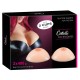 Skin-coloured silicone breasts with slightly darker nipples. Can be placed discreetly into a bra. The material warms up when it comes into contact with the skin. Weight per breast: 400 g. 1 Pair.