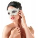 Torne as suas aventuras eróticas mais misteriosas!Máscara branca adornada de lindas pérolas e com elástico para uma ajuste perfeito.Prepare-se para viver excitantes momentos com a sua cara metade.