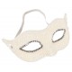 Torne as suas aventuras eróticas mais misteriosas!Máscara branca adornada de lindas pérolas e com elástico para uma ajuste perfeito.Prepare-se para viver excitantes momentos com a sua cara metade.
