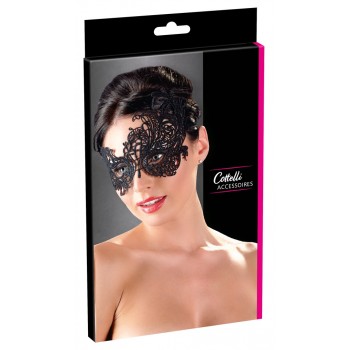 Máscara com bordados Preto