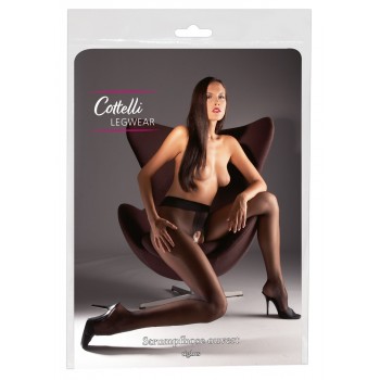 Meias s/ Virilha Preto Transparente M