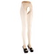 Nude open crotch tights with a black back seam. Features mock briefs top and cuban heel. Oeko-Tex certified fabric. 86% polyamide, 14% elastane.