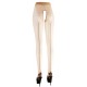 Nude open crotch tights with a black back seam. Features mock briefs top and cuban heel. Oeko-Tex certified fabric. 86% polyamide, 14% elastane.