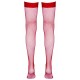Red stay-ups with an elastic lace top. Silicone-strengthend for a perfect fitting! 100% polyamide.