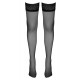 Satin sheer stretch quality. Black. With pre-shaped foot and slip-resistant lace top. Oeko-Tex certified fabric. 90% polyamide, 10% elastane.