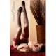 Black stockings with dark red lace top. With clips. 90% polyamide, 10% elastane.