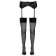 Stockings with a Cuban heel and seam! The stockings can be attached to suspender straps. Black. Oeko-Tex certified. 15 denier. 93% polyamide, 7% elastane.