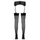 Stockings with a Cuban heel and seam! The stockings can be attached to suspender straps. Black. Oeko-Tex certified. 15 denier. 93% polyamide, 7% elastane.