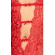 Corpo suspensório em estilo exclusivoFeito inteiramente de delicada renda vermelhaDetalhes douradosDecote extra profundo com pontesCom pedras brilhantes e laçosDe volta com um look de duas peçasFecho de gancho nas costas