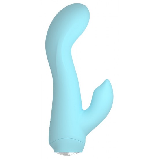 Vibrador Cuties Mini Blue 4G Mini vibrador coelho da 4ª geração de CutiesVibração forte e profunda em 10 modosBotão de pedra preciosa cintilante em forma de coraçãoDesign purista e com textura suaveCurva perfeita com cabeça de massagem para o ponto