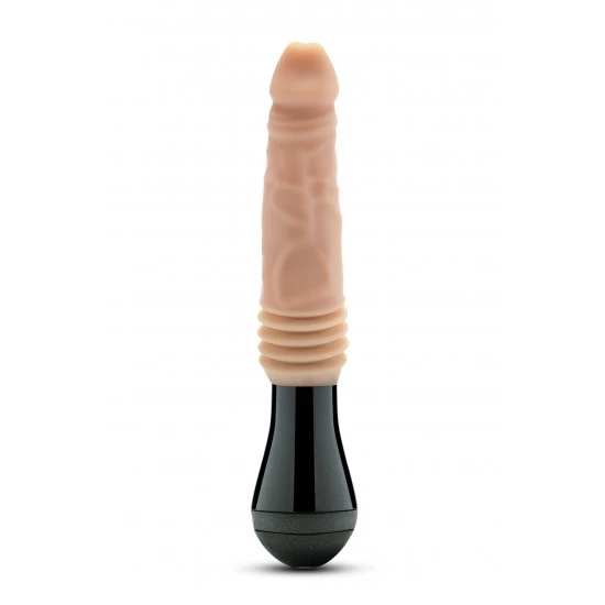 DR. SKIN DR. KNIGHT vibração, rotação e movimento de sobe-e-desce BEIGE DR SKIN está pronto para recebê-la! Seus 3 motores oferecem vibração, rotação e movimento de sobe-e-desce, em um único dildo. Feito em silicone macio conta com as tecnologias Pure Puria™ e UltraSilk® para um toque natura