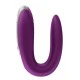 Satisfyer Double Fun Violeta Double Fun estimula fortemente ambos os parceiros durante o sexo. O formato em U é ajustado tanto por dentro quanto por fora - garantindo uma sensação sedutora para o clitóris, ponto G e pênis. Habilitado para apli