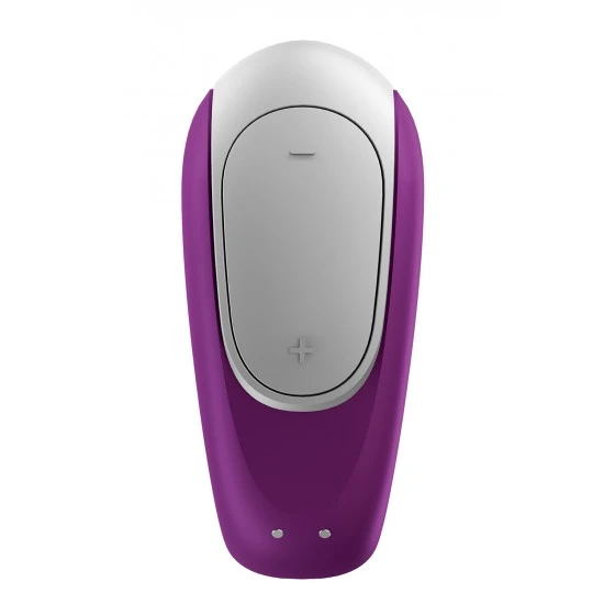 Satisfyer Double Fun Violeta Double Fun estimula fortemente ambos os parceiros durante o sexo. O formato em U é ajustado tanto por dentro quanto por fora - garantindo uma sensação sedutora para o clitóris, ponto G e pênis. Habilitado para apli
